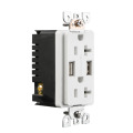 BAS20-2USB UL listed standard outlet 20A 125V gfci electrical socket